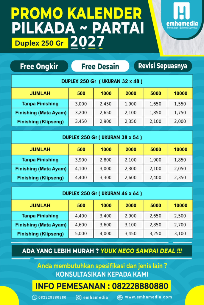 PROMO KALENDER PARTAI 2027